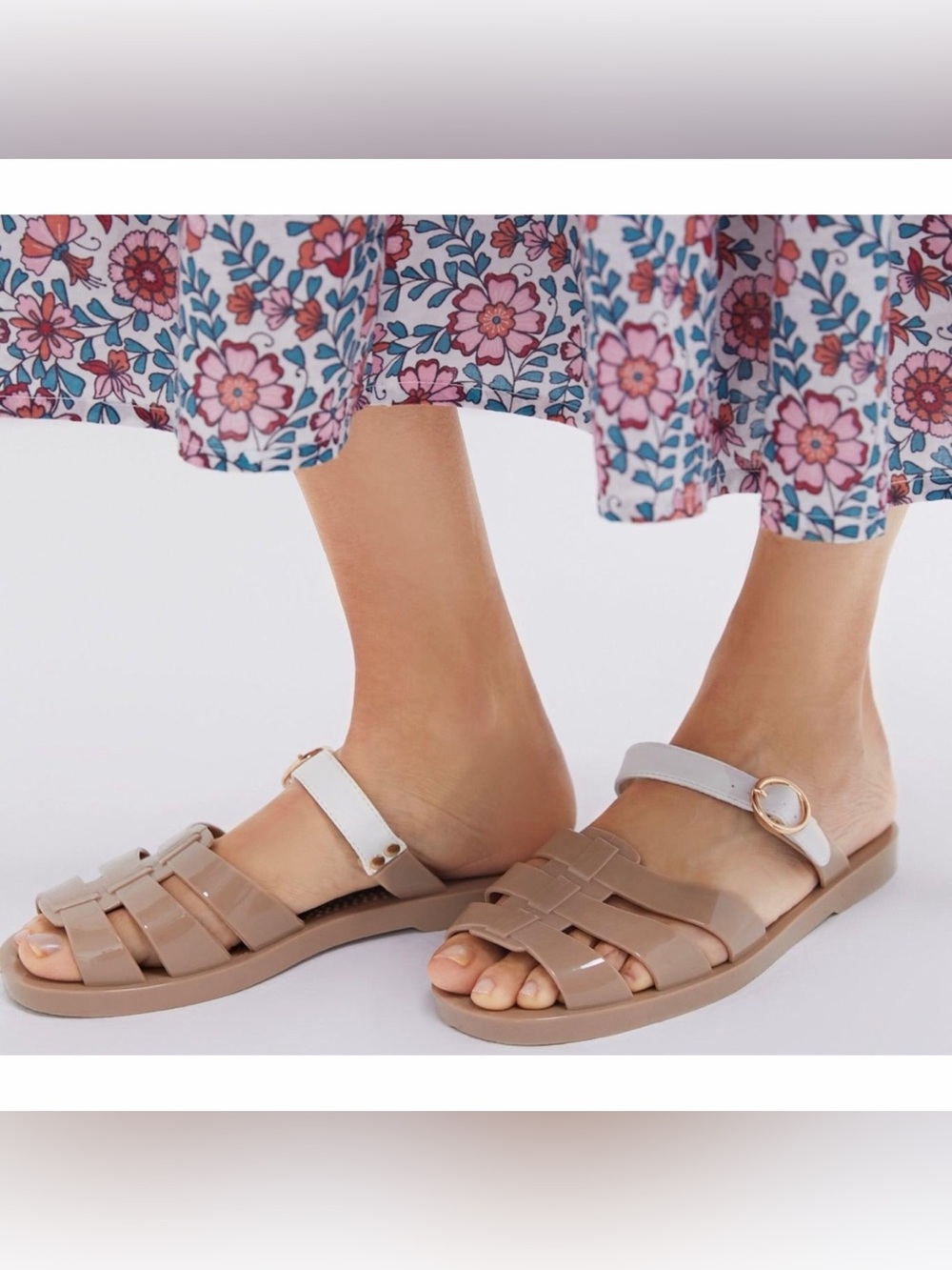 Tuckernuck Shoes Riley Jelly Sandals in Taupe/Sand Size 8/9 ~ Excellent